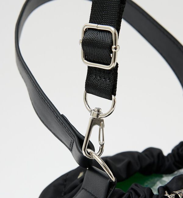 NOMINE「【cheek】heart pouch studs スタッズ ハートチャーム 巾着」|ショルダー・メッセンジャー|