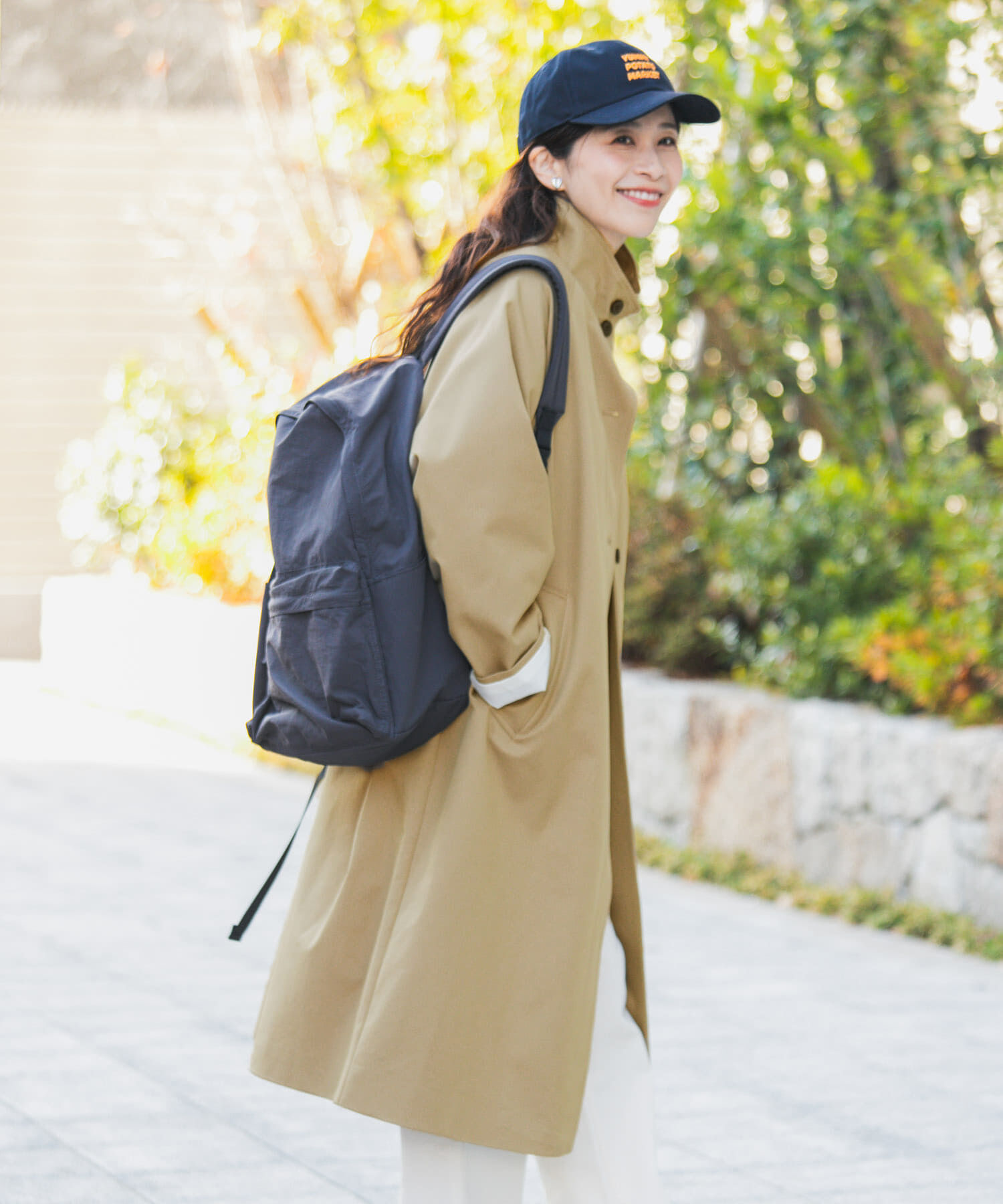 URBAN RESEARCH DOORS「『撥水』BACKヨークスタンドカラーコート」|ノーカラーコート|