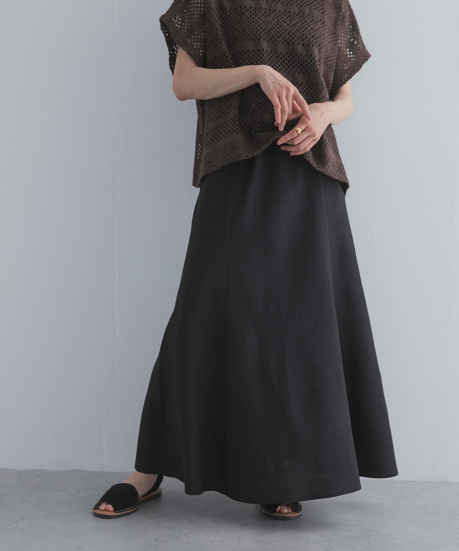 URBAN RESEARCH DOORS「バイアスフレアスカート」|スカート|