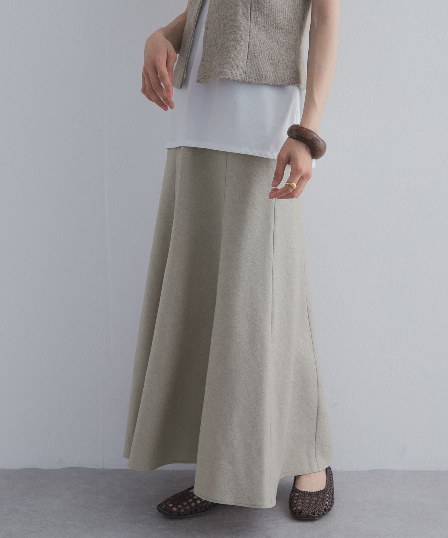 URBAN RESEARCH DOORS「バイアスフレアスカート」|スカート|