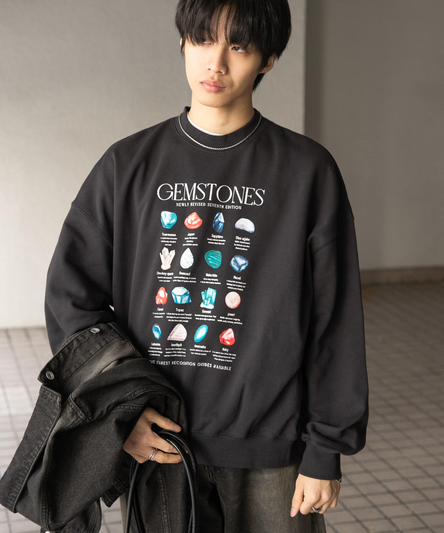 SENSE OF PLACE by URBAN RESEARCH「Gem Stone Cropped Sweat」|スウェット・ジャージ|