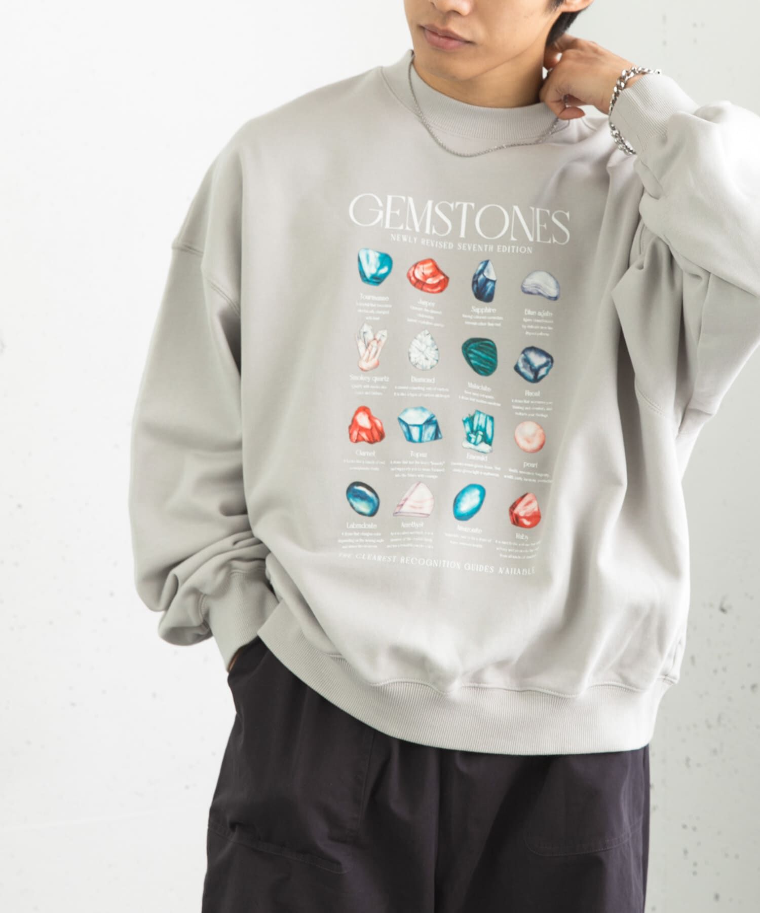SENSE OF PLACE by URBAN RESEARCH「Gem Stone Cropped Sweat」|スウェット・ジャージ|