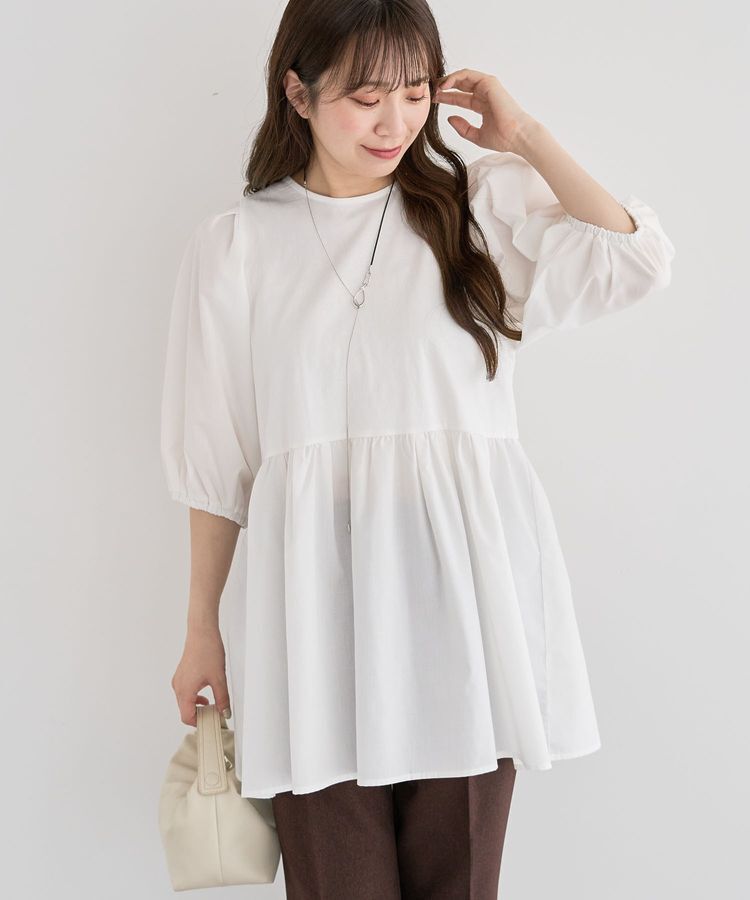 Green Parks「・ELENCARE DUE 2wayボリュームチュニック」|チュニック|Off White
