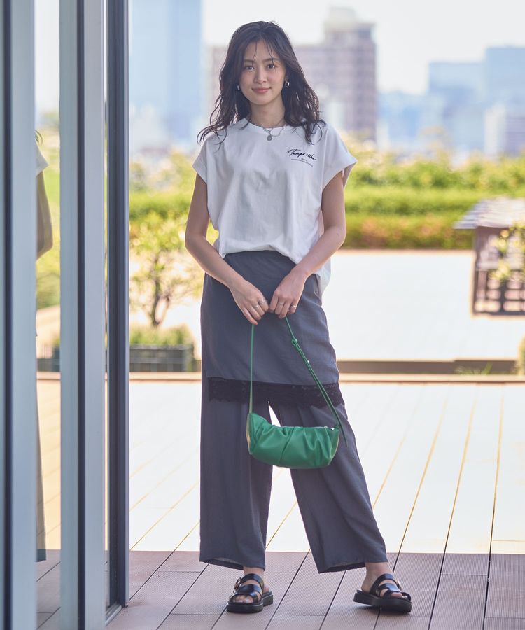 Green Parks「【適ON】汗染み防止フレンチロゴTシャツ」|Tシャツ・カットソー|