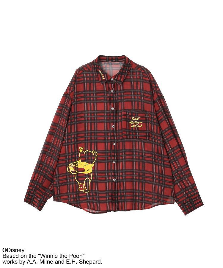 Green Parks「Winnie the Pooh/シアーチェックシャツ」|シャツ・ブラウス|