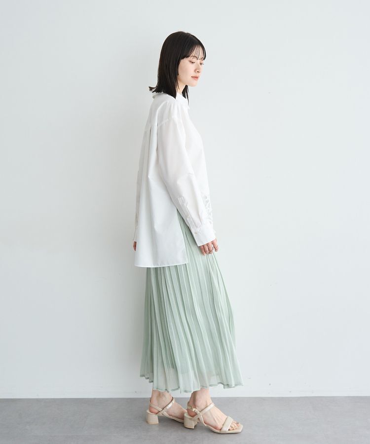 YECCA VECCA「シャイニーサテンプリーツスカート」|スカート|