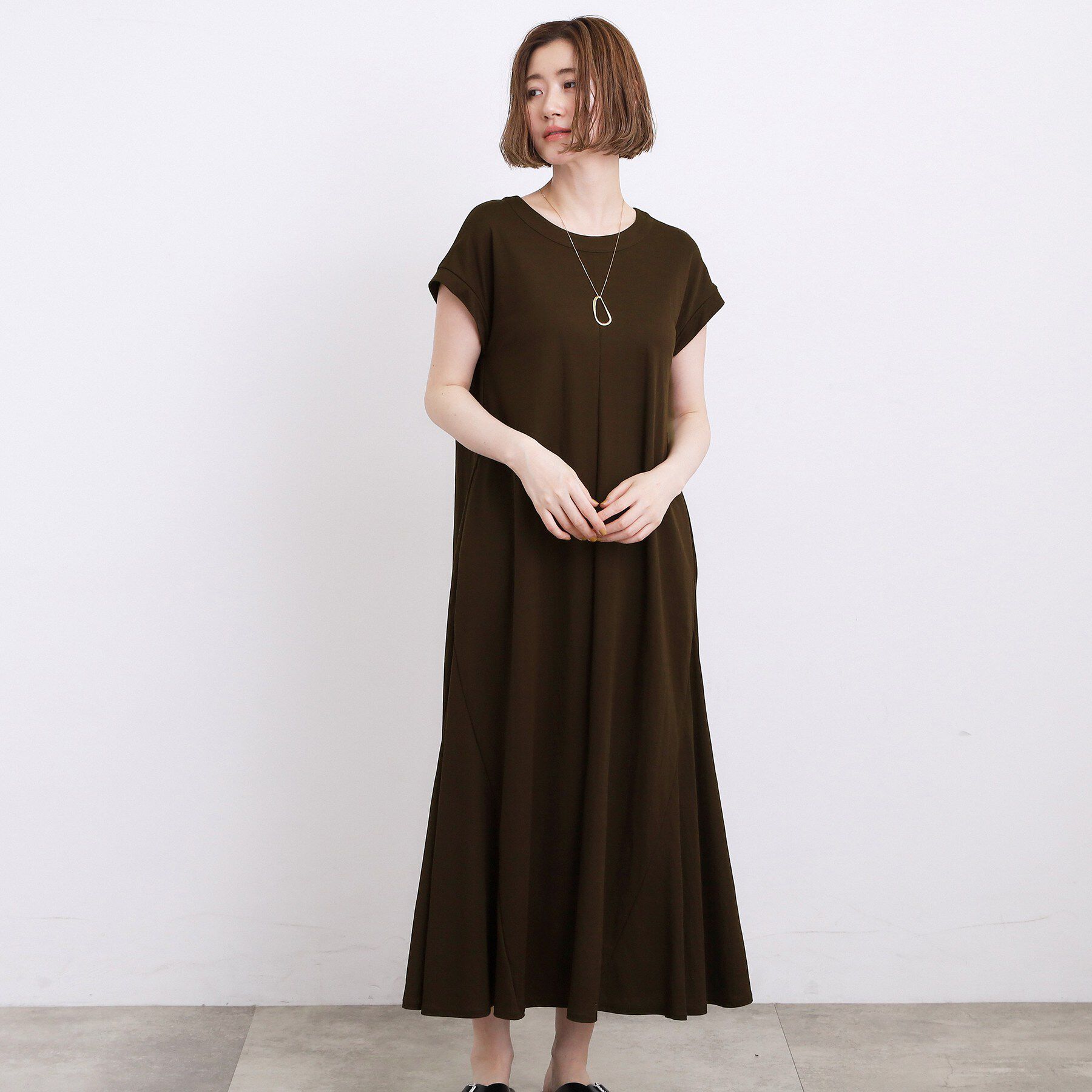 grove「【低身長さんも選べる着丈】モクロディフレンチワンピース」|ワンピース|