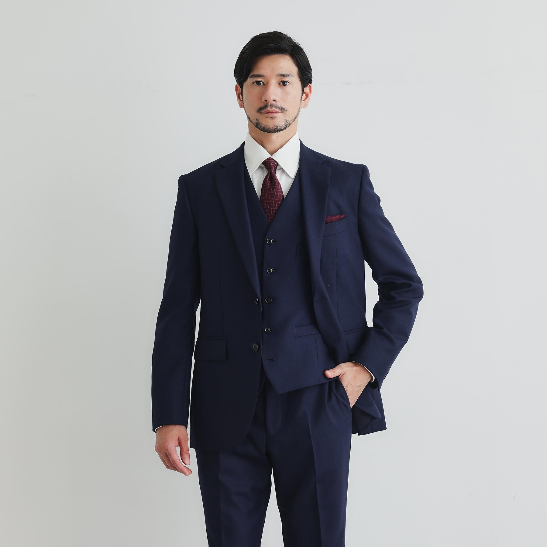 TAKEO KIKUCHI「鱗紋 ベスト」|スーツ|