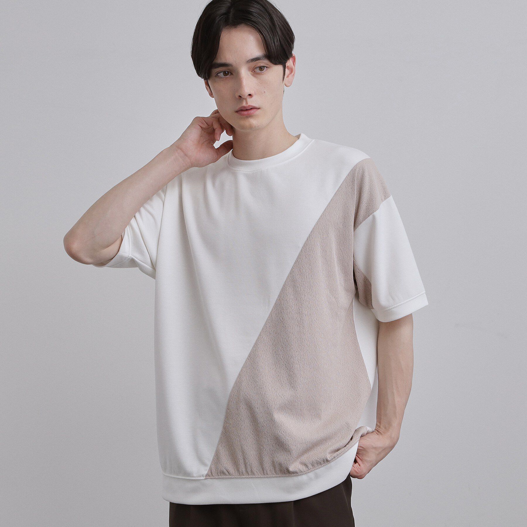 tk.TAKEO KIKUCHI「切り替えカットソー」|Tシャツ・カットソー|