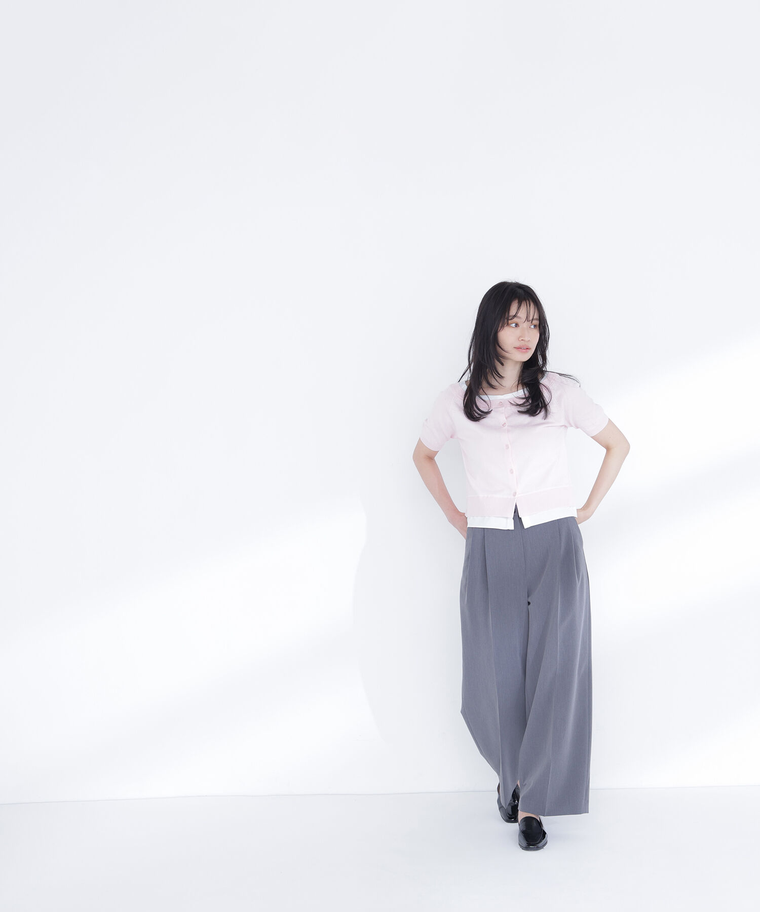  「シャツドッキングボートネックニット」|ニット・セーター|