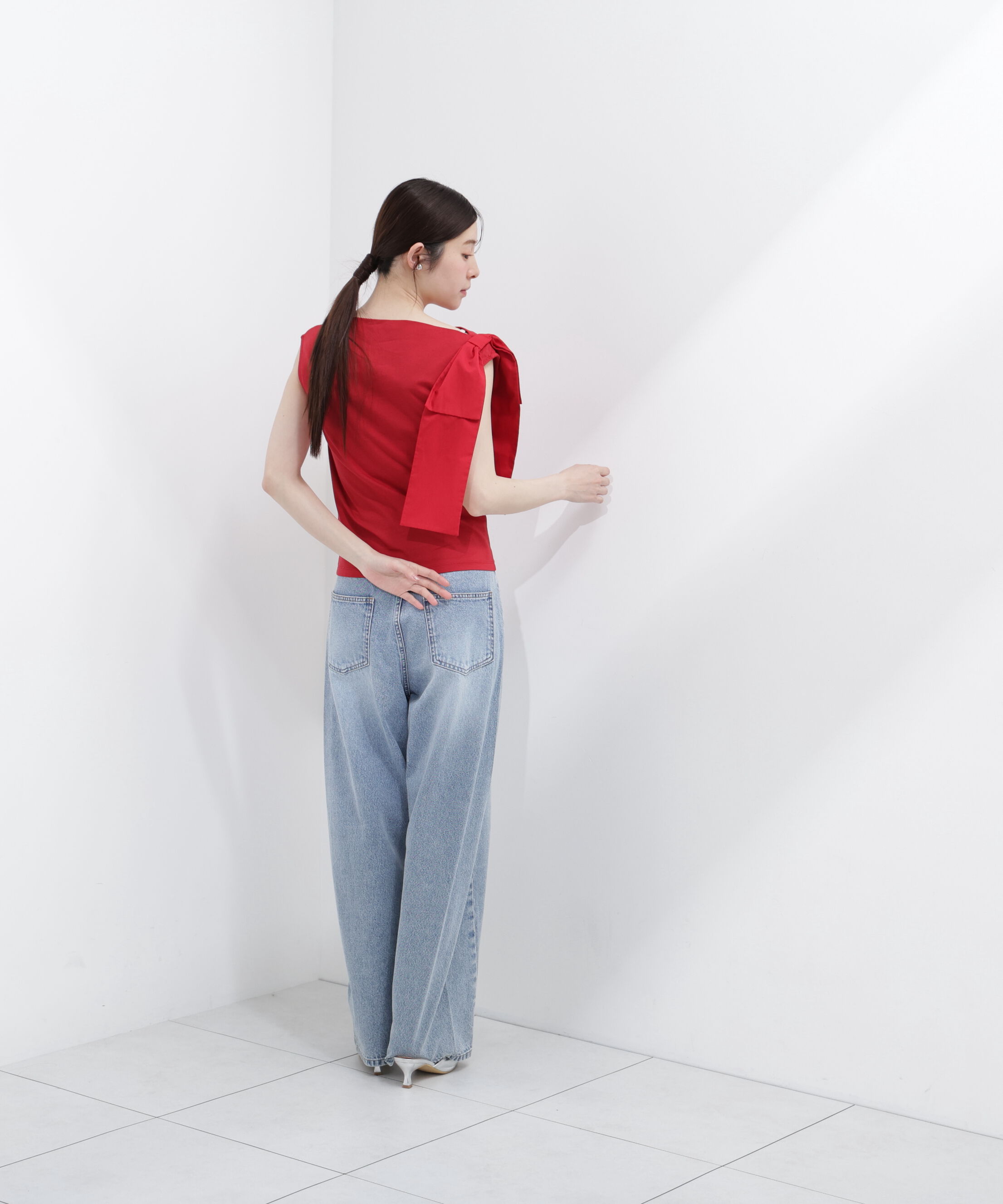 PROPORTION BODY DRESSING「アシメリボンカットソー」|Tシャツ・カットソー|