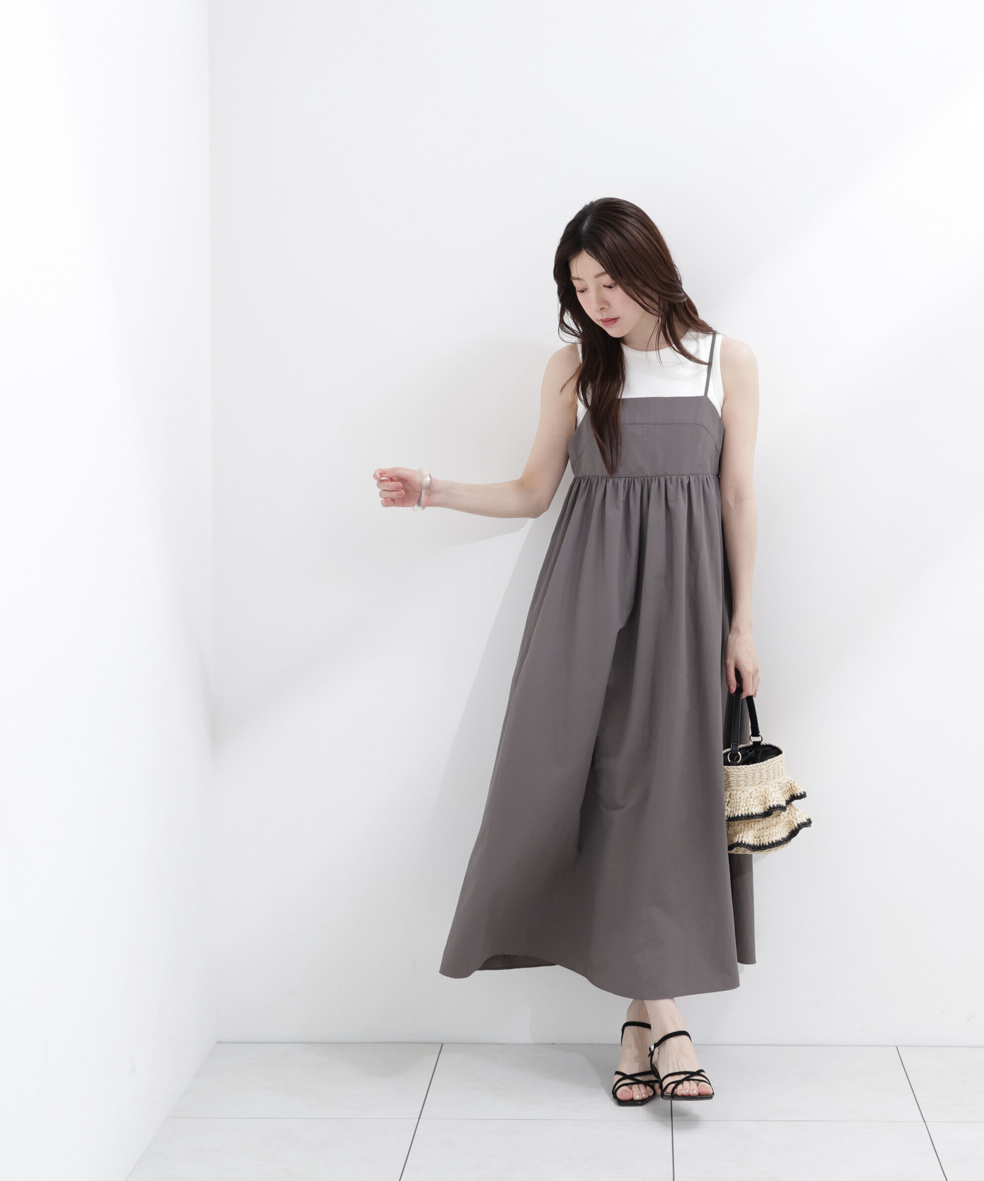PROPORTION BODY DRESSING「カットドッキングキャミワンピース」|ワンピース|
