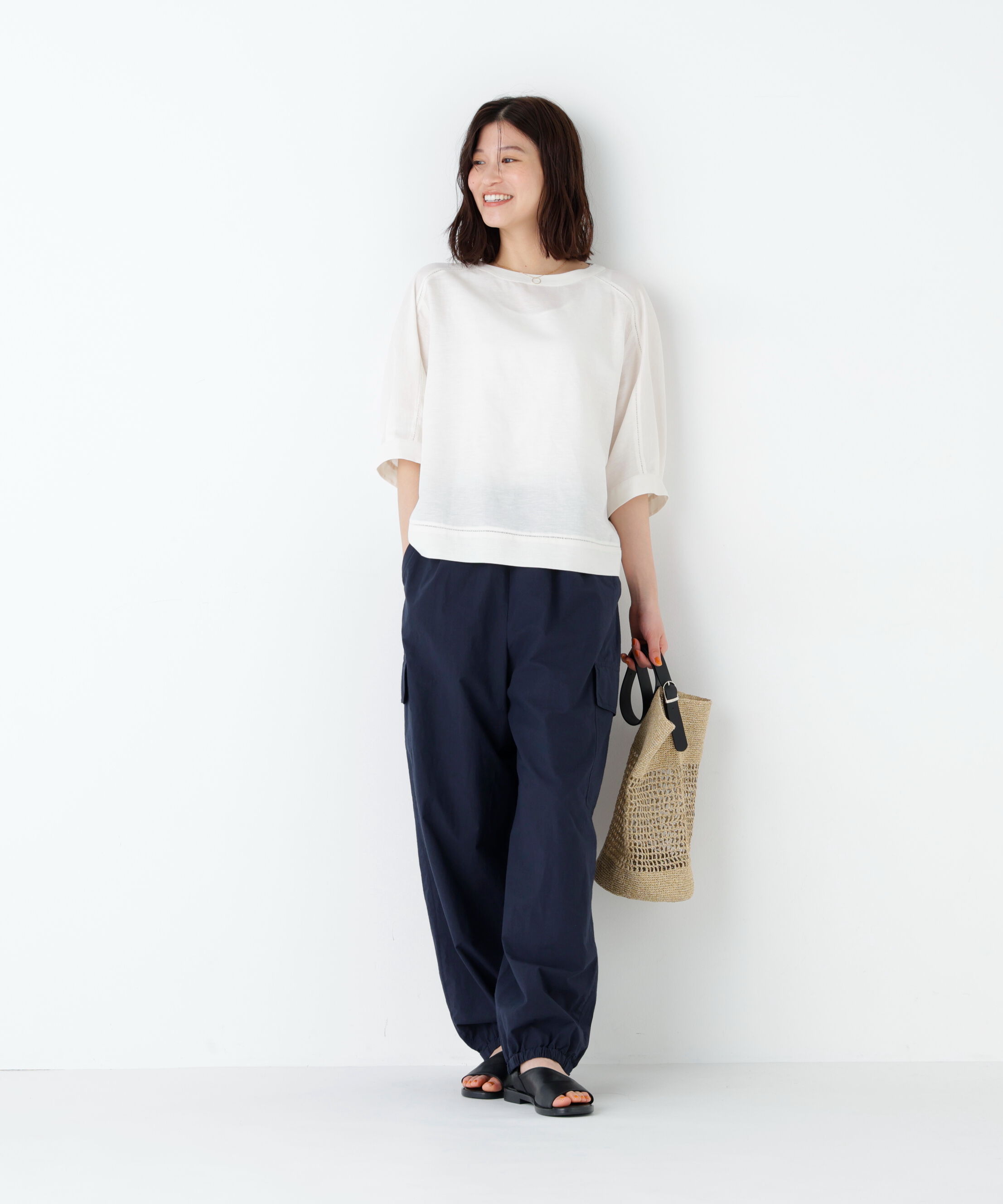  「近江晒コットンタイプライター ドロストカーゴパンツ」|その他|
