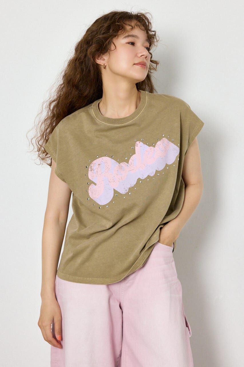 RODEO CROWNS「ロゴスタッズトップス」|Tシャツ・カットソー|BEG