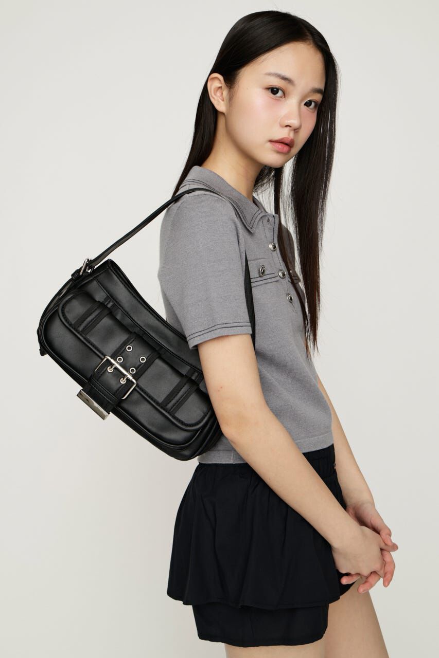 SLY「FRONT BUCKLE HOBO バッグ」|その他|BLK