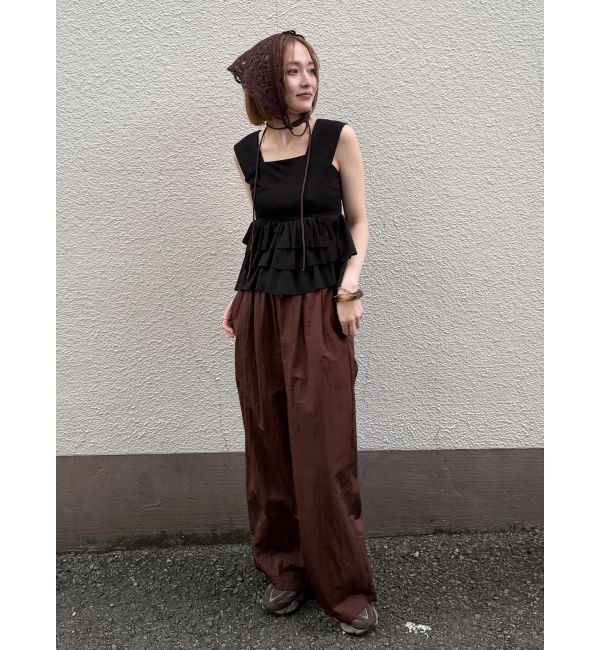 LAGUNAMOON「ニットレース刺繍スカーフ」|バンダナ・スカーフ|