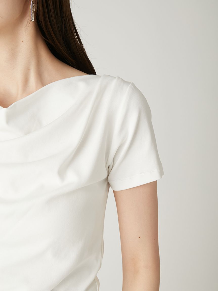 FRAY I.D「ドレープネックオフショルカットソー／ウォッシャブル」|Tシャツ・カットソー|