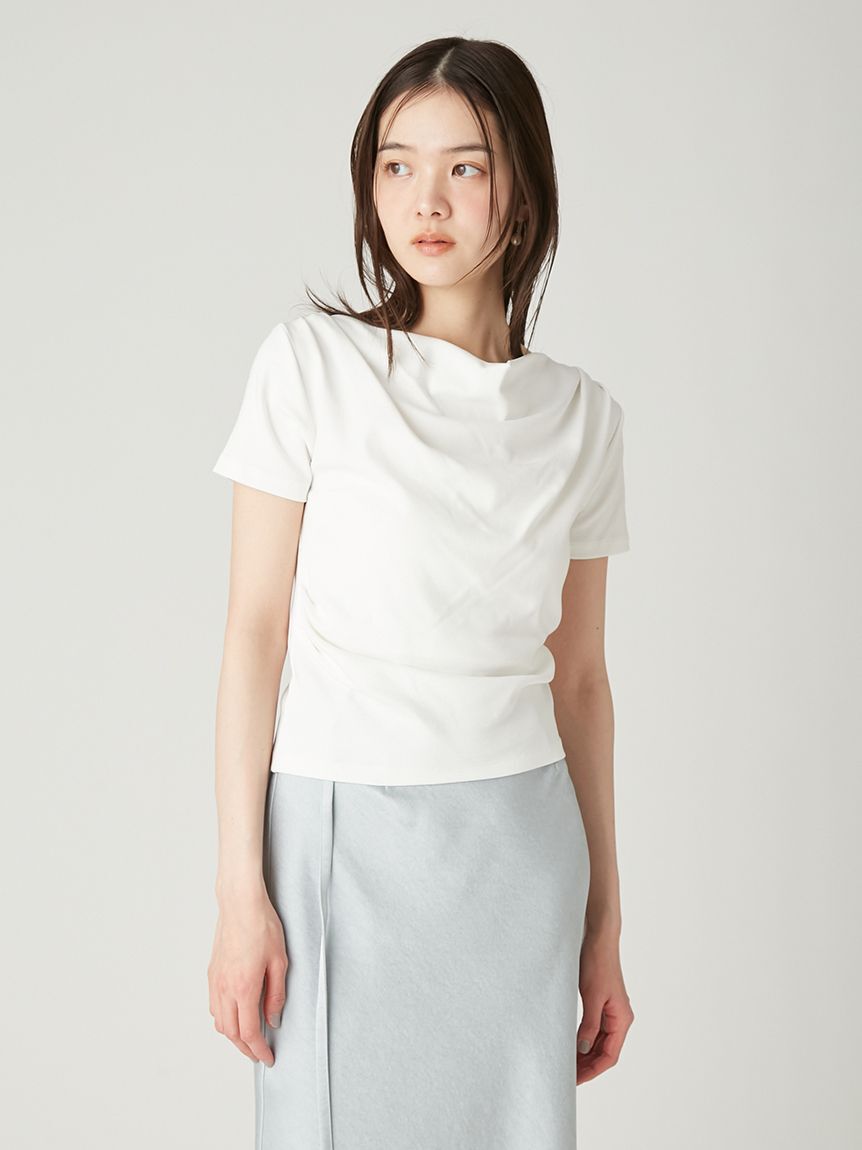 FRAY I.D「ドレープネックオフショルカットソー／ウォッシャブル」|Tシャツ・カットソー|