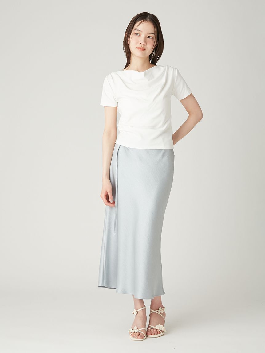FRAY I.D「ドレープネックオフショルカットソー／ウォッシャブル」|Tシャツ・カットソー|
