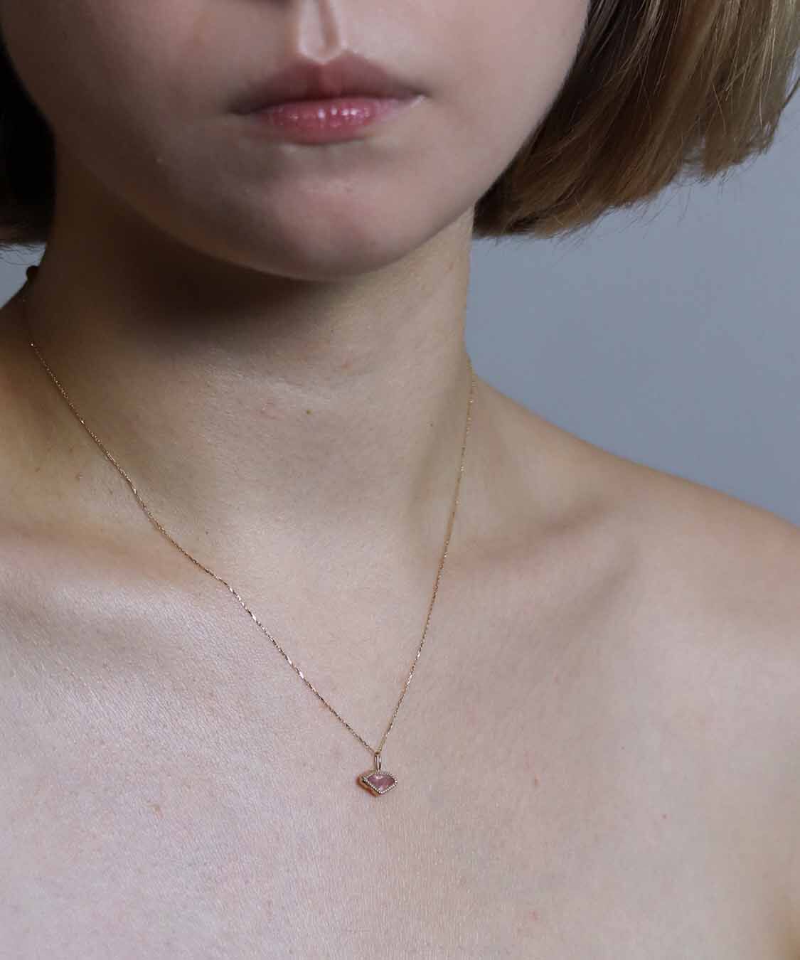  「ダイヤモンド モチーフ カラーストーン  チャーム | K10YG」|その他|