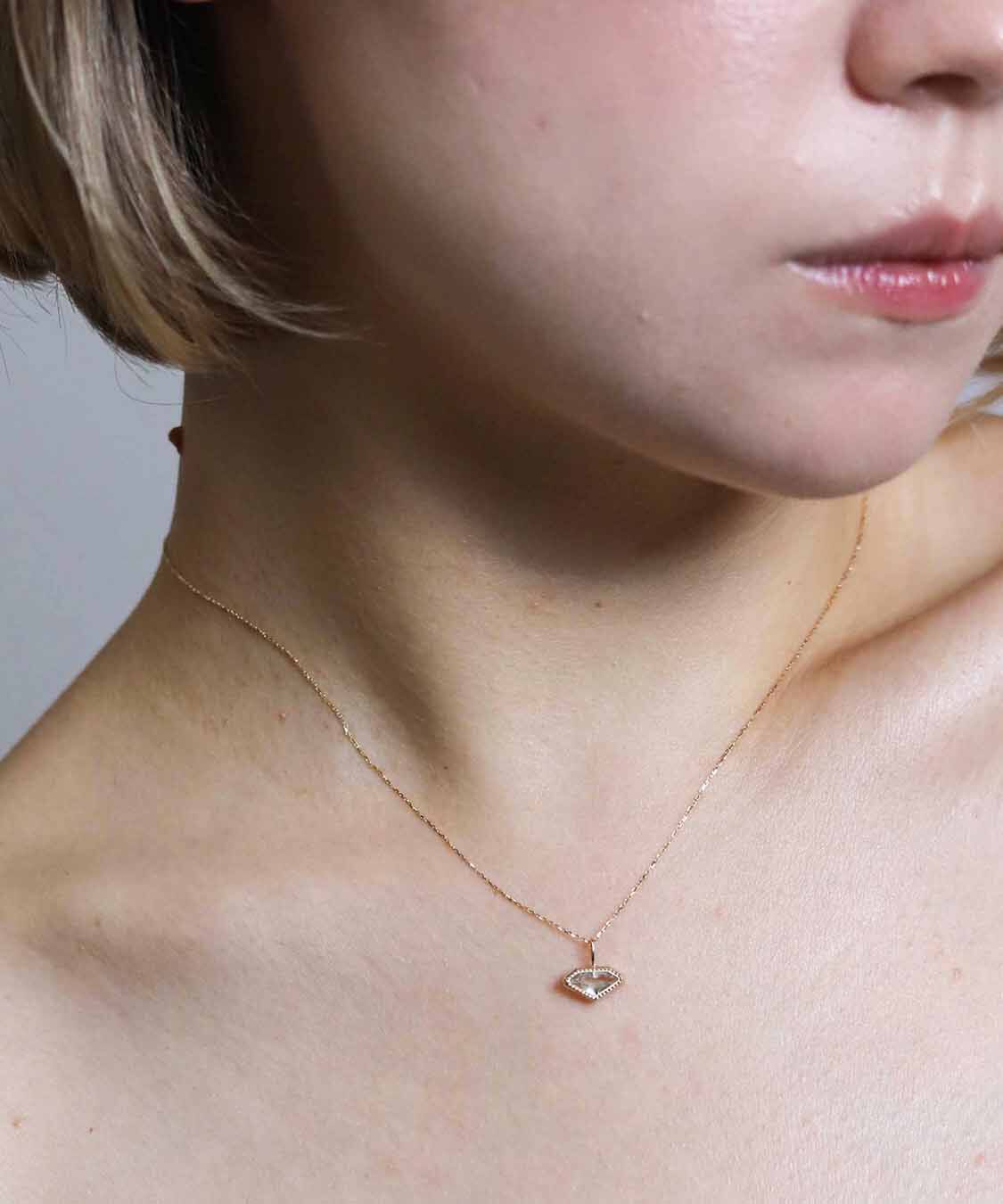  「ダイヤモンド モチーフ カラーストーン  チャーム | K10YG」|その他|