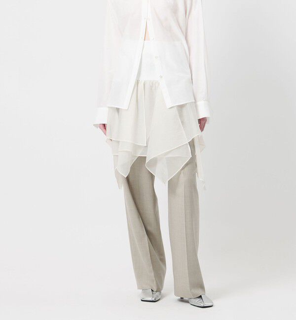 AEWEN MATOPH「＜AEWEN MATOPH＞ラッフルミニスカート ベアトップ ‐ 2WAY ウォッシャブル ‐」|スカート|WHITE