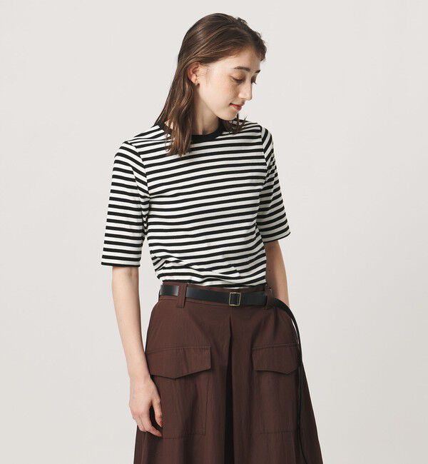 UNITED ARROWS「５分袖 コットン フライス Tシャツ」|Tシャツ・カットソー|