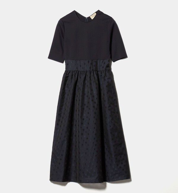 UNITED ARROWS「フィット&フレア シアー ドット ワンピース ‐ウォッシャブル‐」|ワンピース|