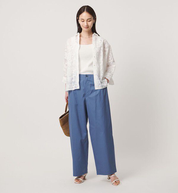 UNITED ARROWS「エンブロイダリー シアー シャツ」|シャツ・ブラウス|