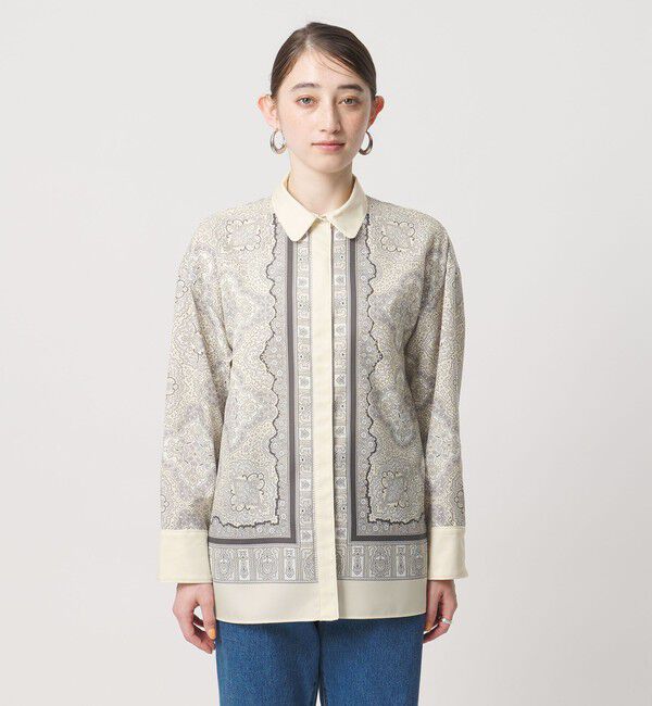 UNITED ARROWS「スカーフ プリント シャツ ‐ウォッシャブル‐」|シャツ・ブラウス|