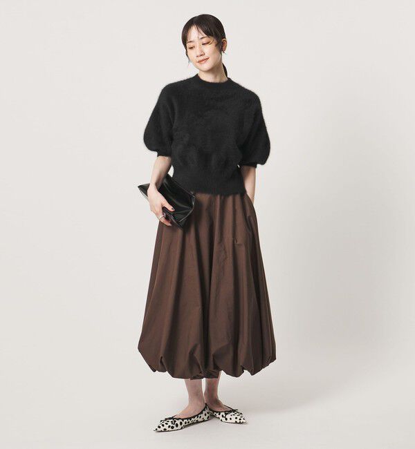 UNITED ARROWS「フォックスカシミヤ パフスリーブ ニット」|ニット・セーター|