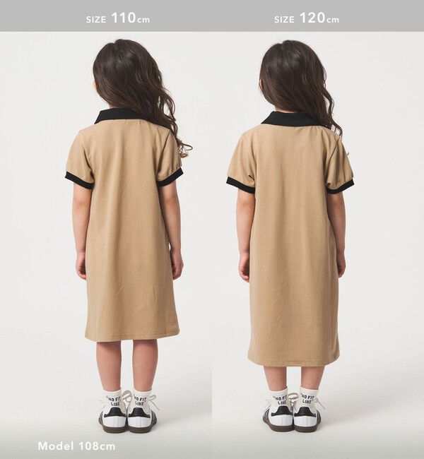 UNITED ARROWS green label relaxing「バイカラー カノコ ポロワンピース / キッズ  100cm-130cm」|ワンピース|