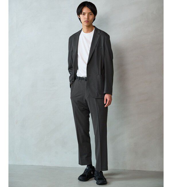 UNITED ARROWS green label relaxing「A+ ラッカンジャージ スタンダード イージー NP スラックス セットアップパンツ -ウォッシャブル・ストレッ」|スラックス|