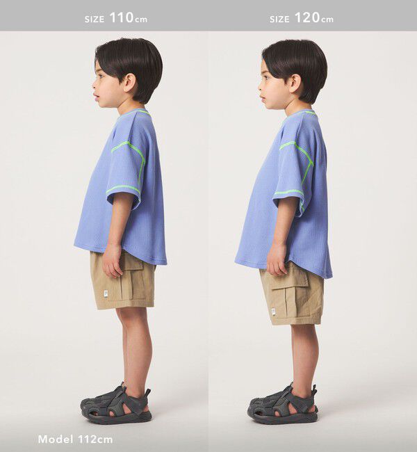 UNITED ARROWS green label relaxing「【スタメンシリーズ】ドライワッフル 配色ステッチ Tシャツ / キッズ  100cm-160cm」|Tシャツ・カットソー|