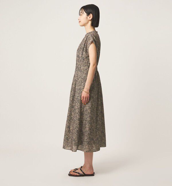 UNITED ARROWS green label relaxing「シアー タック フレア フレンチスリーブ ワンピース」|ワンピース|