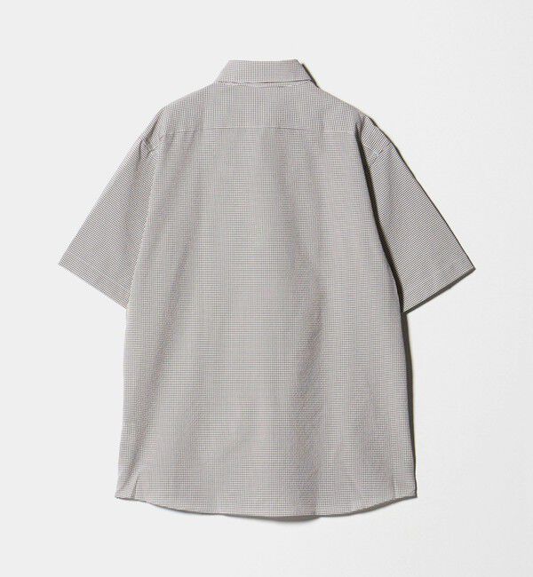UNITED ARROWS green label relaxing「ポリエステル ラッカン ギンガムチェック スタンダード スナップ ボタンダウン 半袖 シャツ -ストレッチ・」|シャツ・ブラウス|