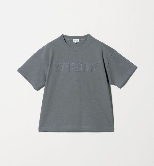 UNITED ARROWS green label relaxing「ロゴ アップリケ Tシャツ / キッズ 140cm-160cm」|Tシャツ・カットソー|MD.GRAY