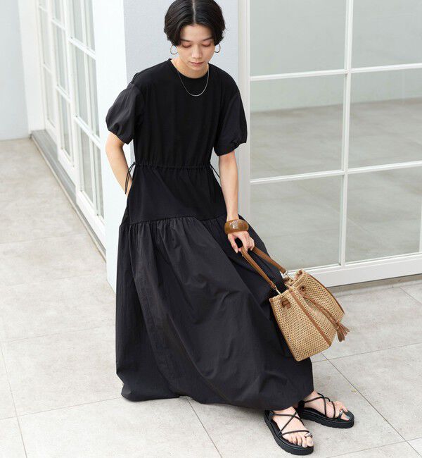 UNITED ARROWS green label relaxing「タフタ ドッキング ワンピース」|ワンピース|