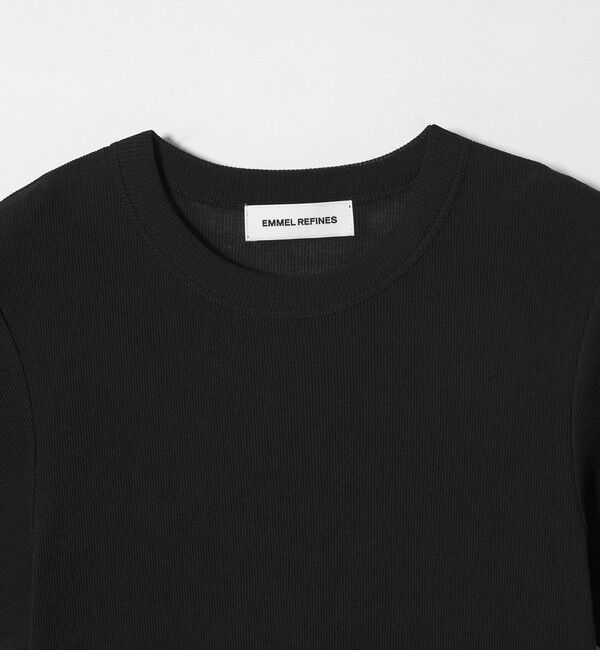 EMMEL REFINES「＜EMMEL REFINES＞EM シアーテレコ クルーネック Tシャツ」|Tシャツ・カットソー|