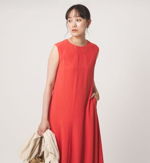 UNITED ARROWS green label relaxing「［size SHORT/TALLあり］ドライクロス ワンピース マシンウォッシャブル 通気性」|ワンピース|ORANGE