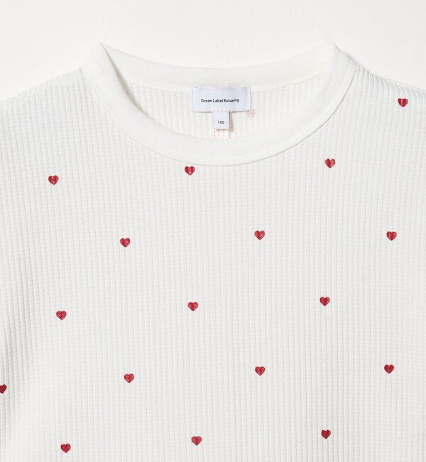 UNITED ARROWS green label relaxing「ハート柄 ドライ ワッフル Tシャツ / キッズ 110cm-160cm」|Tシャツ・カットソー|