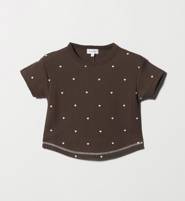 UNITED ARROWS green label relaxing「ハート柄 ドライ ワッフル Tシャツ / キッズ 110cm-160cm」|Tシャツ・カットソー|