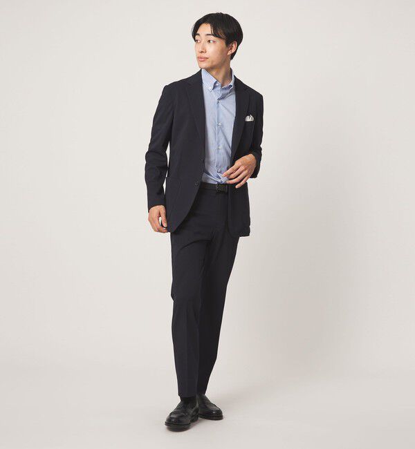 UNITED ARROWS green label relaxing「A+ air オックスジャージ 2B スタンダード セットアップ ジャケット -ウォッシャブル・ストレッチ・通気性-」|テーラードジャケット|
