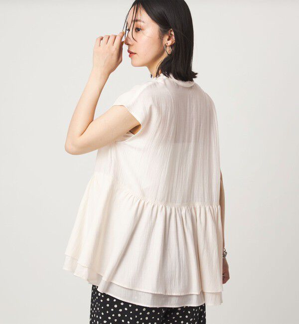 UNITED ARROWS green label relaxing「【WEB限定】＜at ease＞ペプラム ブラウス」|シャツ・ブラウス|