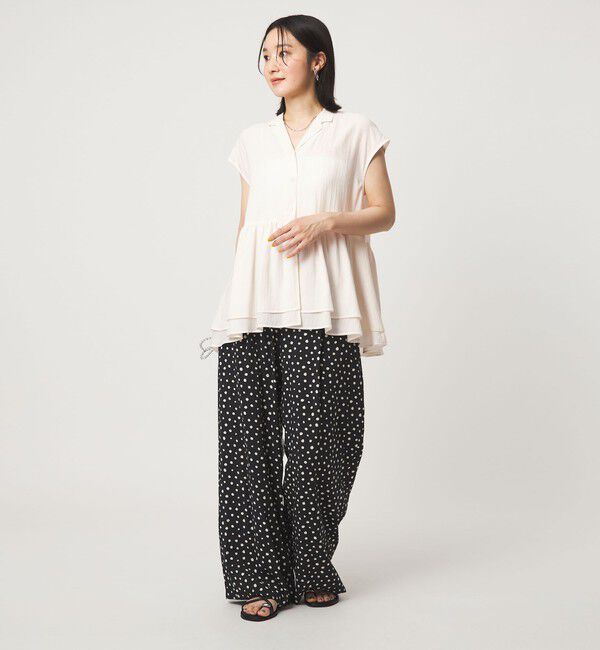 UNITED ARROWS green label relaxing「【WEB限定】＜at ease＞ペプラム ブラウス」|シャツ・ブラウス|
