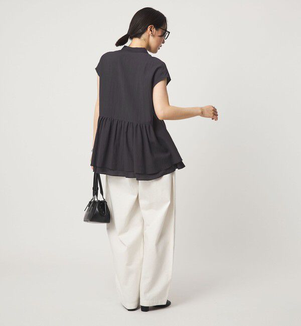 UNITED ARROWS green label relaxing「【WEB限定】＜at ease＞ペプラム ブラウス」|シャツ・ブラウス|