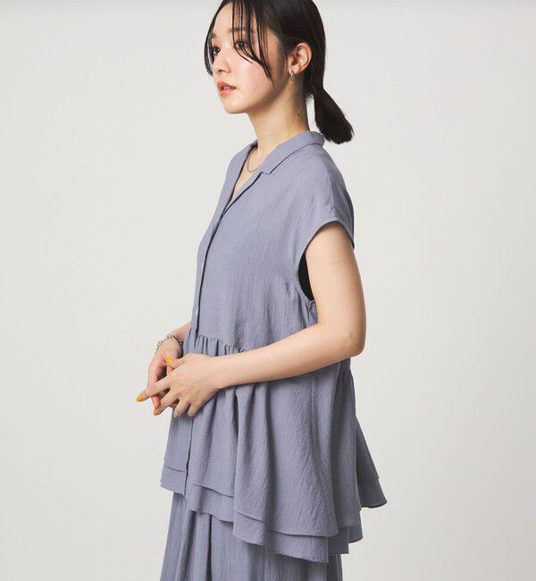 UNITED ARROWS green label relaxing「【WEB限定】＜at ease＞ペプラム ブラウス」|シャツ・ブラウス|