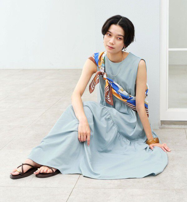 UNITED ARROWS green label relaxing「［size SHORTあり］カット ティアード ワンピース」|ワンピース|
