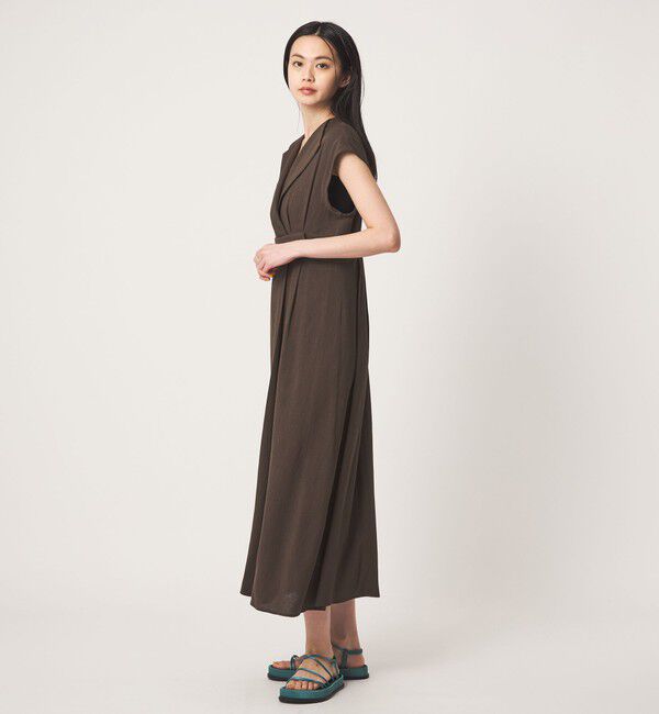 EMMEL REFINES「＜EMMEL REFINES＞EM オープンカラー フィット＆フレア ワンピース」|ワンピース|