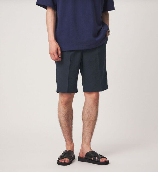 UNITED ARROWS green label relaxing「【WEB限定】JUST fit サッカー ショート パンツ ショーツ」|その他|NAVY